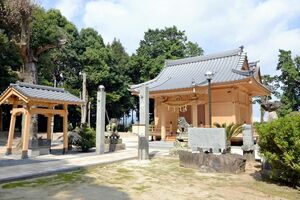 姫神を祭っている姫方町の姫古曾神社。３年前に新築された
