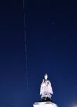 【タイムラプス】佐賀の夜空に“きぼう”の光　国際宇宙ステーション　日本…